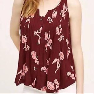 Maeve Saona Swing Pintuck Tank Sz.8